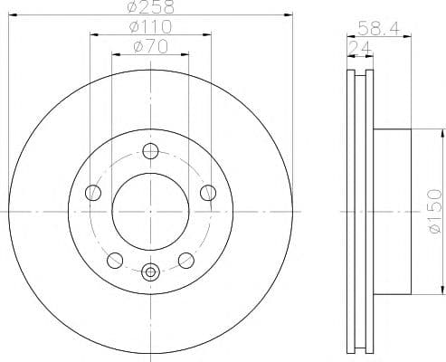 92038100 Textar Гальмівний диск для Opel Omega