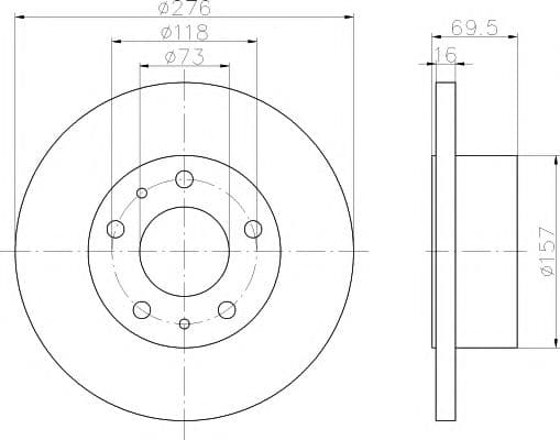 93104700 Textar Гальмівний диск для Iveco Daily III