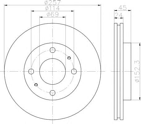 92130800 Textar Гальмівний диск