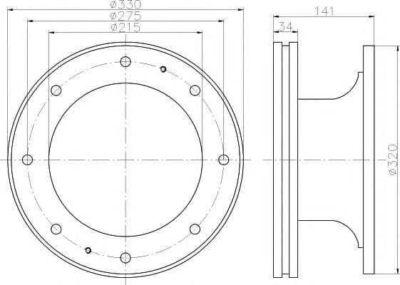 93127400 Textar Гальмівний диск