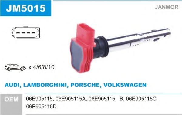 JM5015 Janmor Котушка запалювання