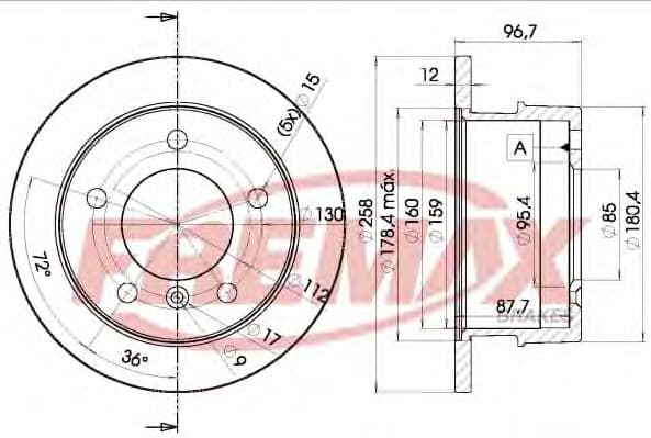 BD-0184 Fremax Гальмівний диск