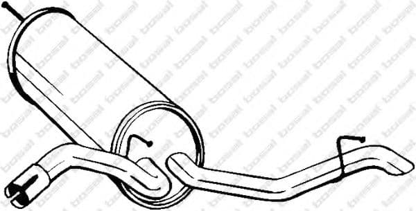 105-233 Bosal Глушник вихлопних газів кінцевий для Audi A2