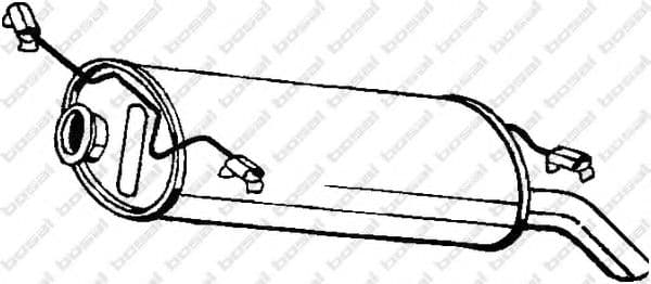 135-717 Bosal Глушник вихлопних газів кінцевий для Citroen Xantia