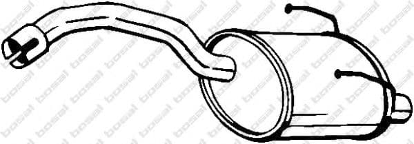 148-357 Bosal Глушник вихлопних газів кінцевий