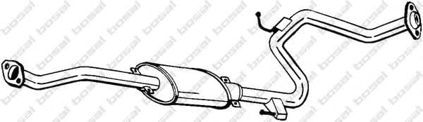 283-853 Bosal Середній глушник вихлопних газів для Mazda 323