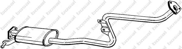 282-259 Bosal Средний глушитель выхлопных газов для Mitsubishi Galant