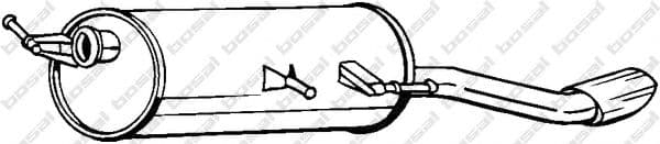 190-173 Bosal Глушник вихлопних газів кінцевий для Peugeot 307