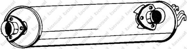 233-555 Bosal Средний глушитель выхлопных газов для Volkswagen LT