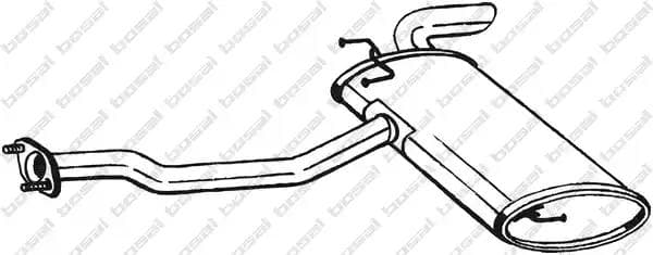 165059 Bosal Глушник вихлопних газів кінцевий для Hyundai ix35