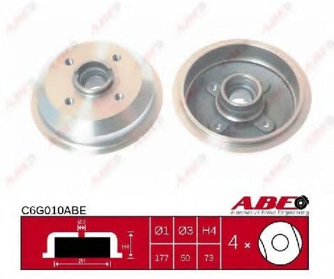 C6G010ABE ABE Гальмівний барабан для Ford Fiesta