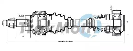 300042 TrakMotive Піввісь для Audi Q7
