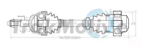 300090 TrakMotive Піввісь