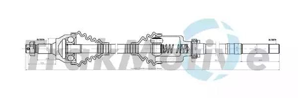 300231 TrakMotive Полуось для Citroen C3 Picasso
