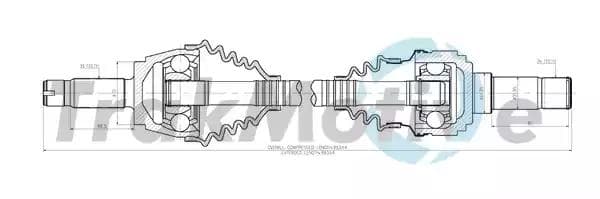 300459 TrakMotive Піввісь