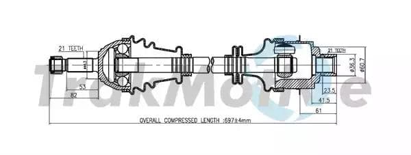 300723 TrakMotive Піввісь