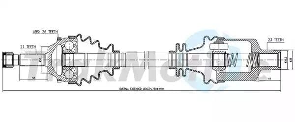 300778 TrakMotive Піввісь
