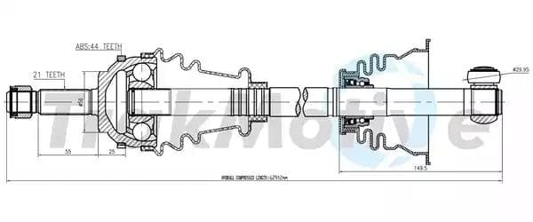 300810 TrakMotive Піввісь