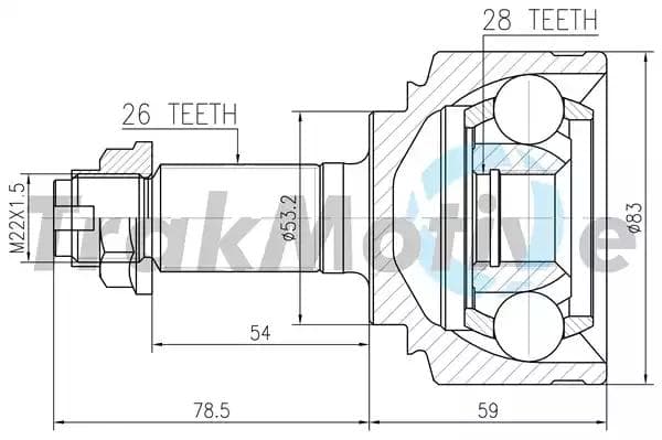 400192 TrakMotive Граната для Honda Jazz