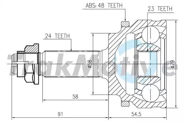 400428 TrakMotive ШРУС для Toyota Yaris