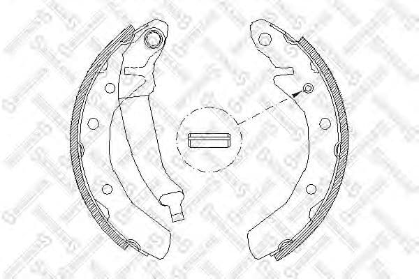097 100-SX Stellox Гальмівні колодки