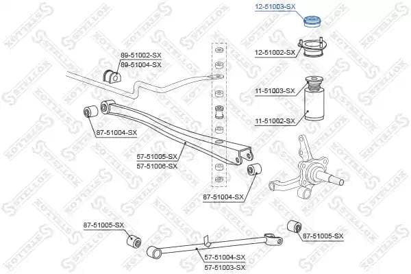 1251003SX Stellox Опора амортизатора