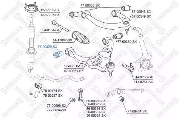 77-00329-SX Stellox Сайлентблок рычага