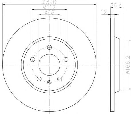 8DD 355 113-931 Hella Pagid Гальмівний диск