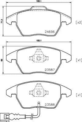 8db355023161 Hella Pagid Тормозные колодки