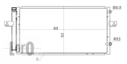 0430160003 Abakus Радіатор кондиціонера для Rover 75