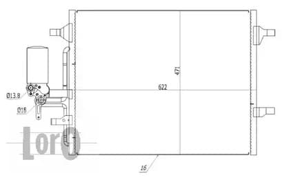 0520160003 Abakus Радіатор кондиціонера