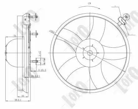 0530140014 Loro Вентилятор системи охолодження двигуна