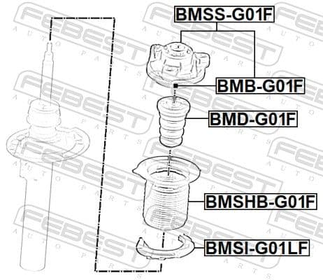 bmshbg01f Febest Пильник амортизатора