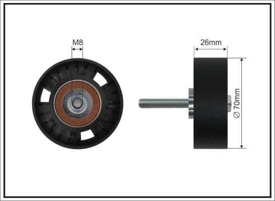 26403sc Caffaro Обводной ролик поликлинового ремня