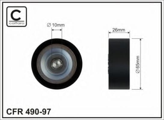 490-97 Caffaro Обвідний ролик поліклинового ременя