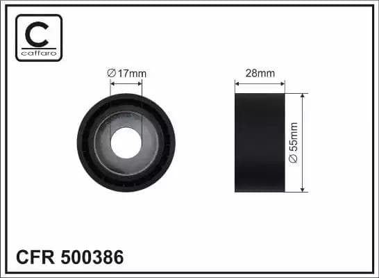 500386 Caffaro Обводной ролик поликлинового ремня