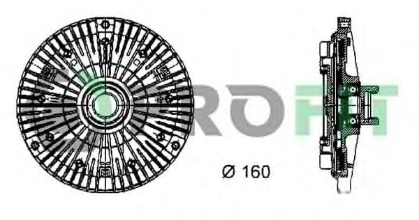 1720-2011 Profit Вискомуфта вентилятора