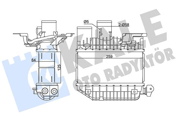 345135 Kale Oto Radyatör Інтеркулер