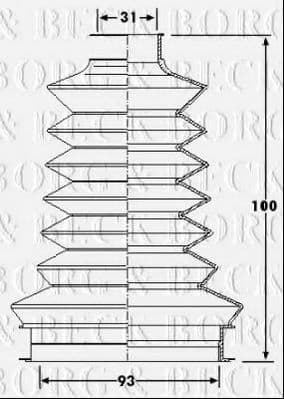 BCB6202 Borg & Beck Пильовик гранати