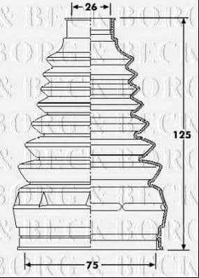 BCB6217 Borg & Beck Пильовик гранати