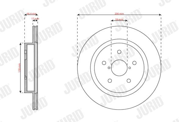 563861jc Jurid Тормозной диск
