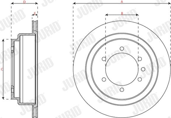 563864j1 Jurid Тормозной диск для Nissan Patrol