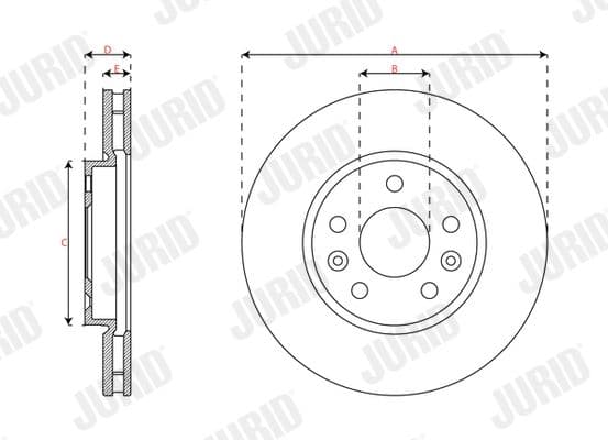 563425jc Jurid Гальмівний диск