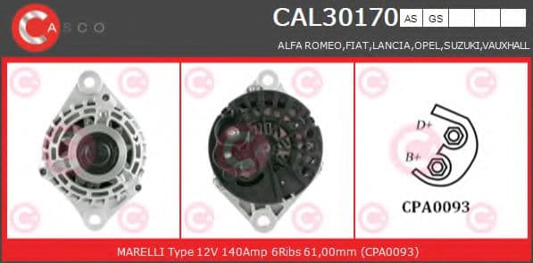 CAL30170AS Casco Генератор