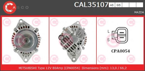 CAL35107AS Casco Генератор