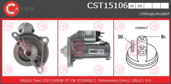 CST15106AS Casco Стартер