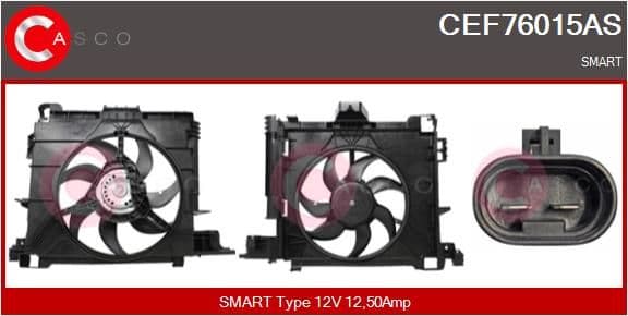 cef76015as Casco Электродвигатель вентилятора для Smart Fortwo