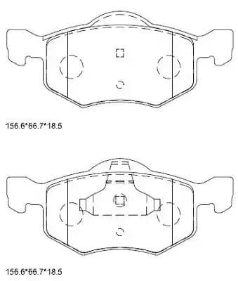 KD6331 Asimco Тормозные колодки для Ford E-Series