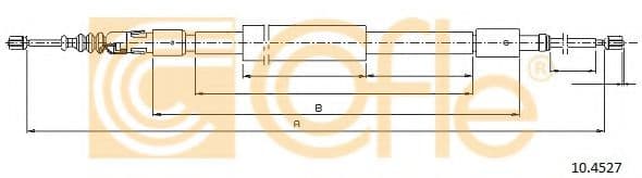 10.4527 Cofle Трос ручного гальма для Citroen C3 Picasso