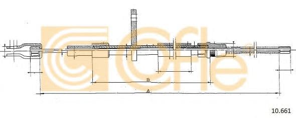 10.661 Cofle Трос ручного тормоза для Renault 4